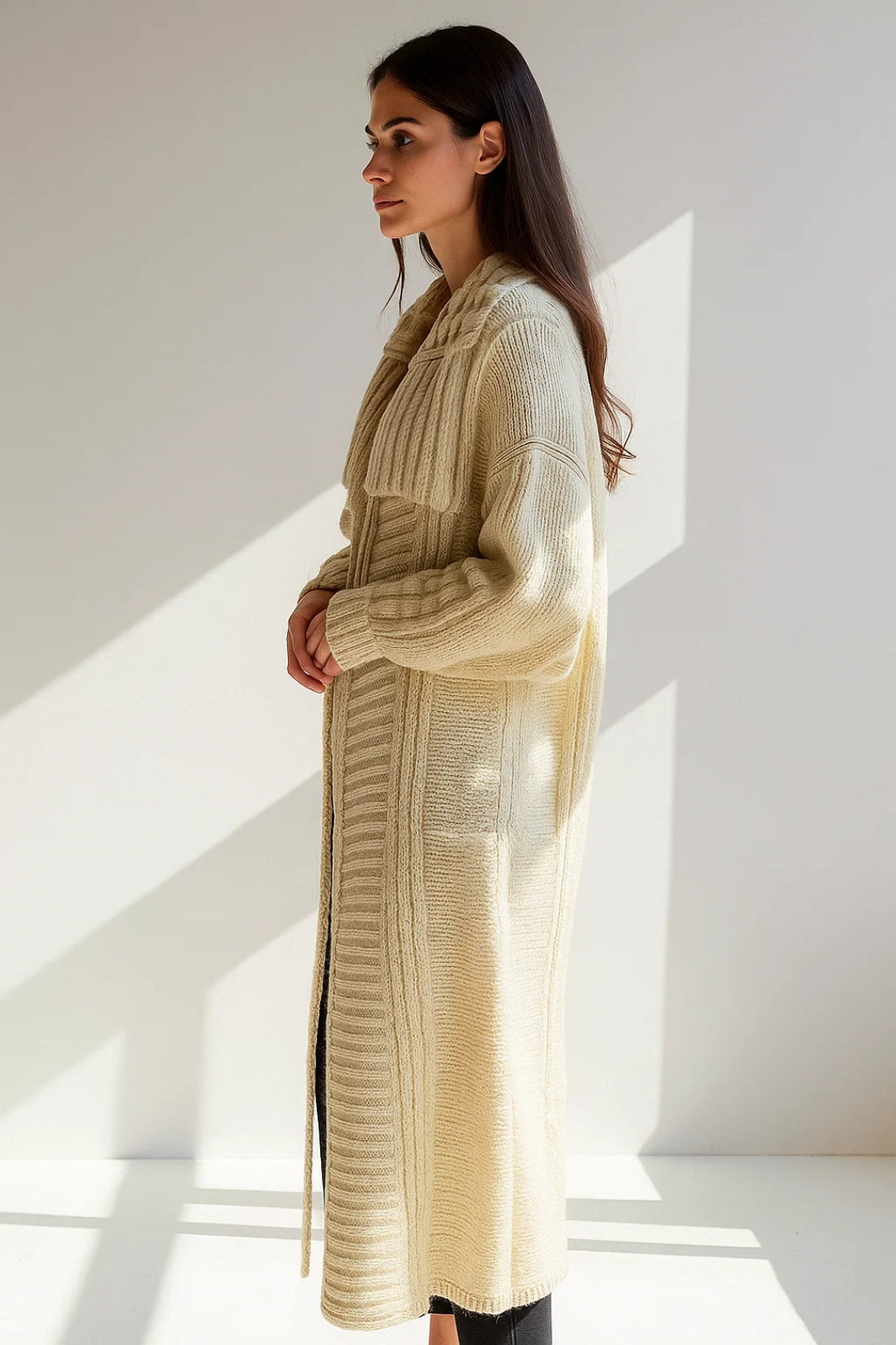 Strickmantel Lang | Weich und Warm | Ideal für kühle Tage