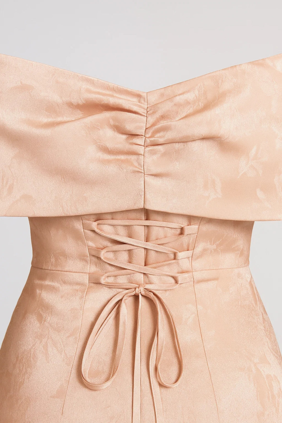 Langes Abendkleid | Schulterfrei mit Schleifendetail | Festlicher Schnitt