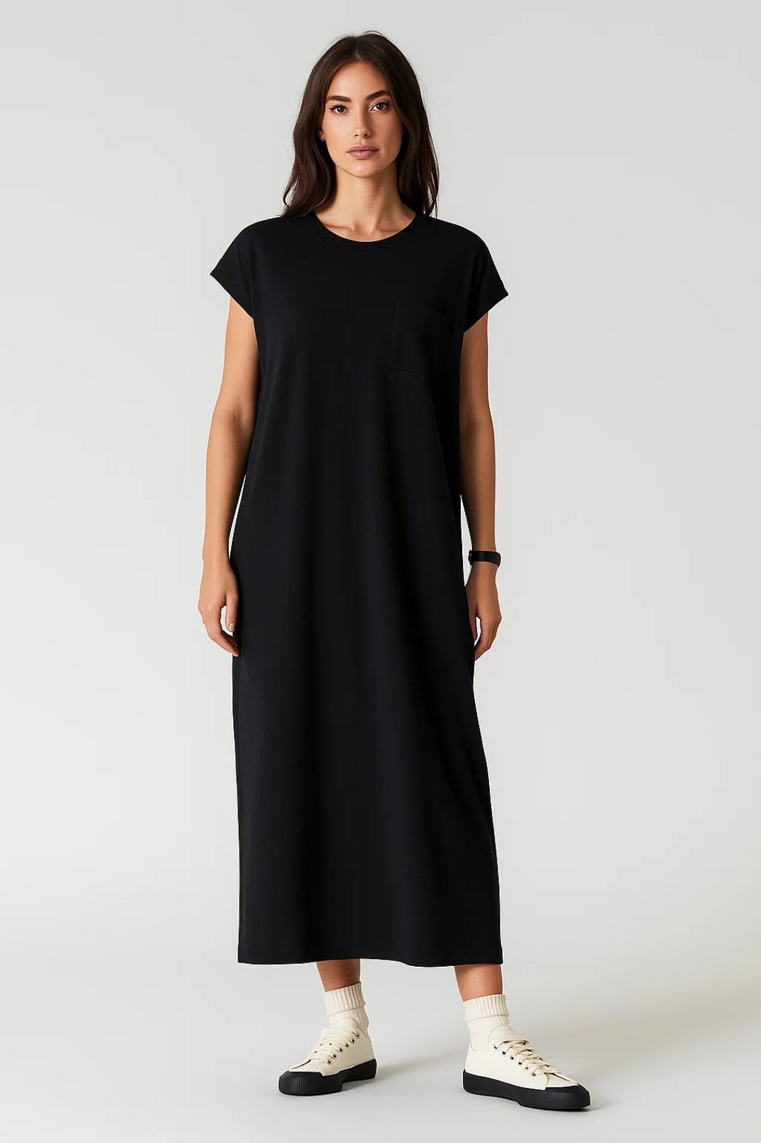 Langkleid | Gerader Schnitt mit Seitenschlitzen | Lässige Schlichtheit