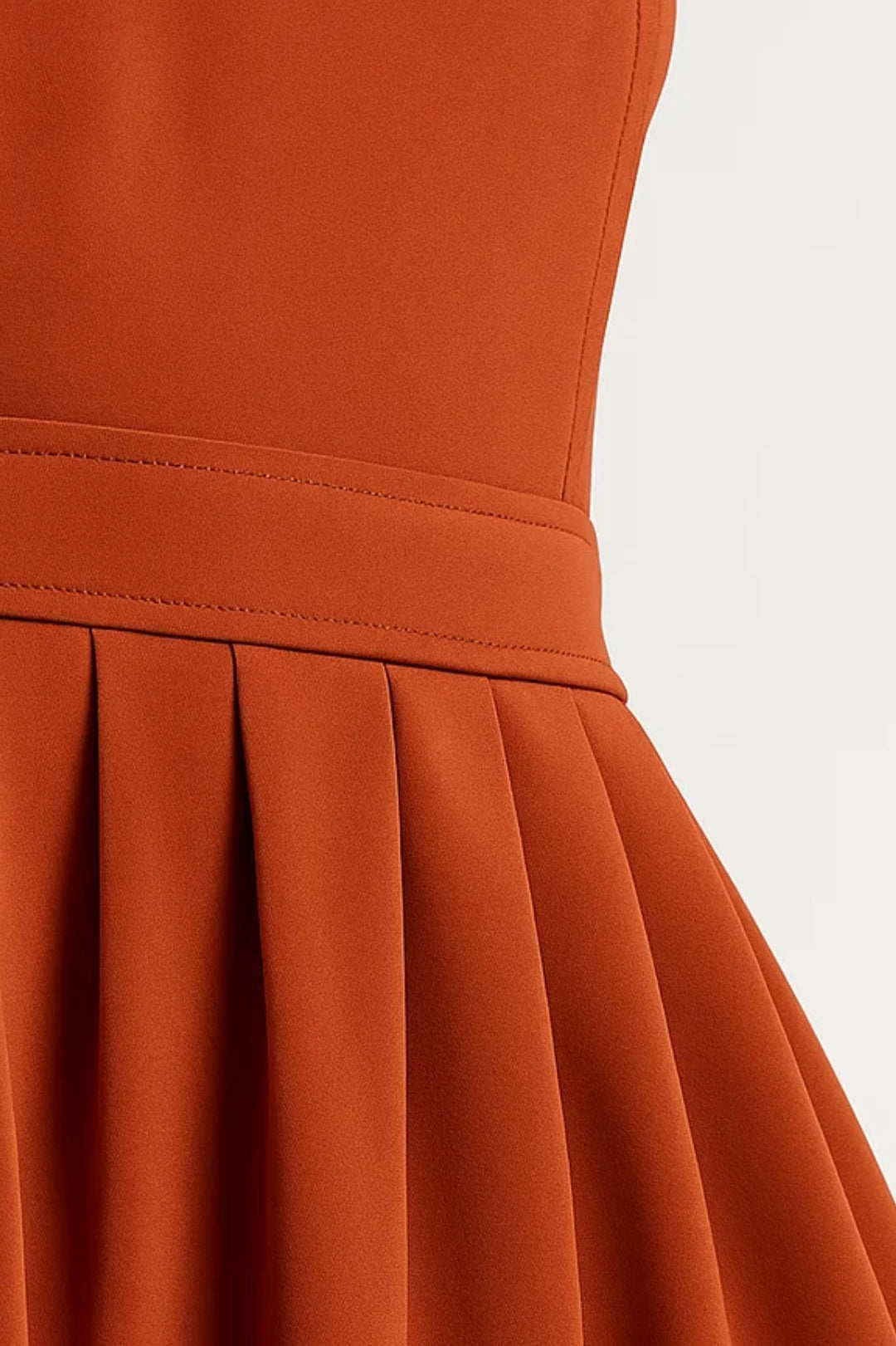 Midi Kleid | Ärmellos mit Faltenrock | Klassische Eleganz