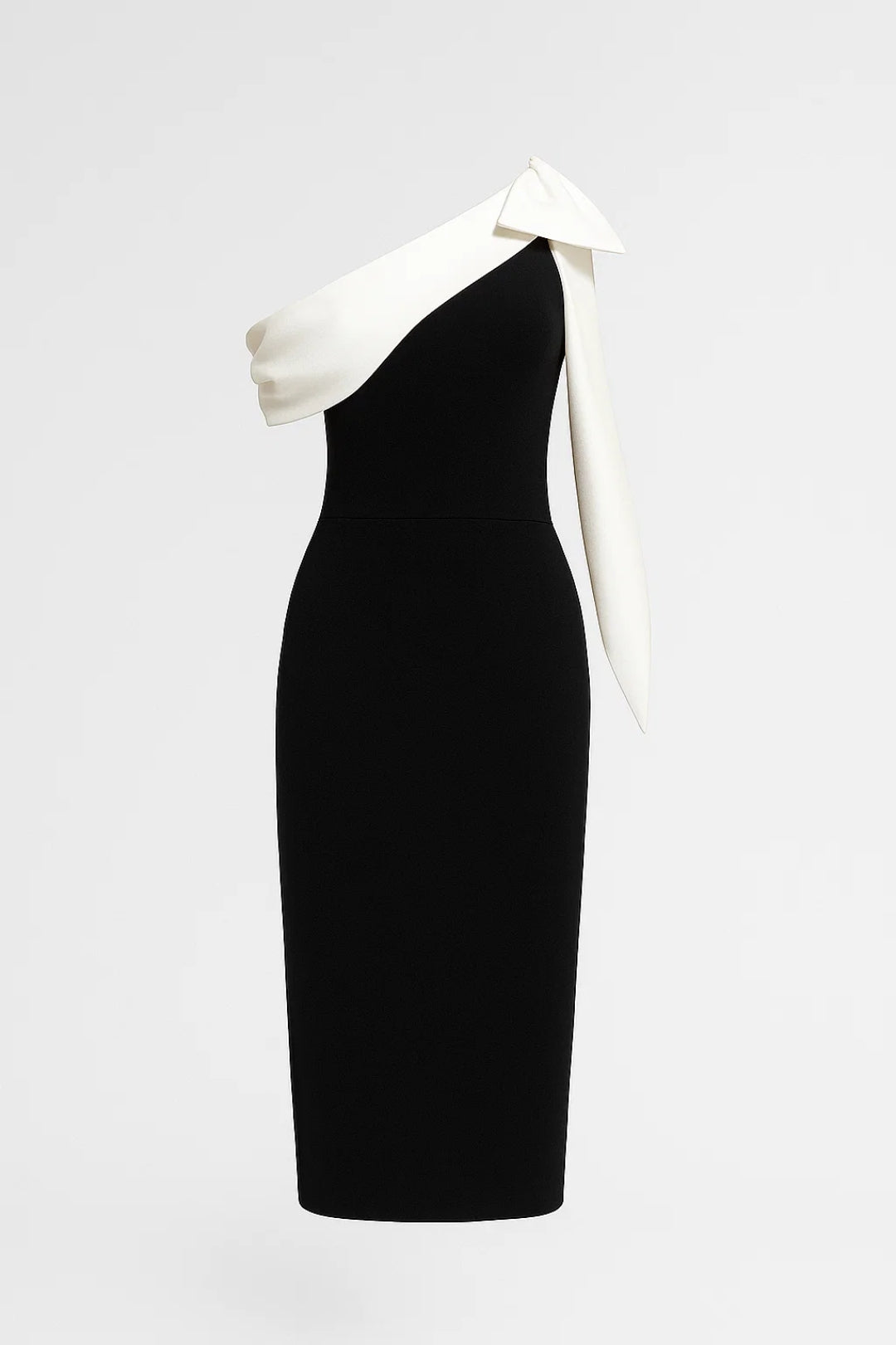 Midikleid | Asymmetrischer Schnitt mit Schleifendetail | Elegante Abendmode