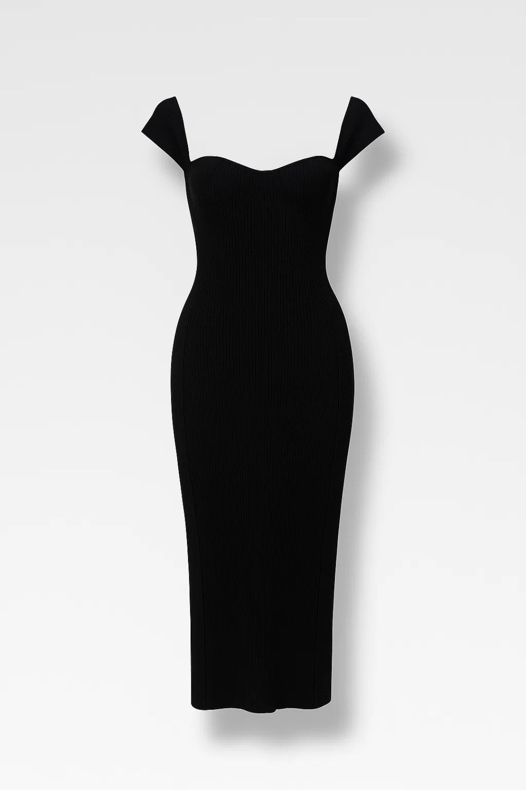 Midikleid | Figurbetont mit Herz-Ausschnitt | Klassische Eleganz