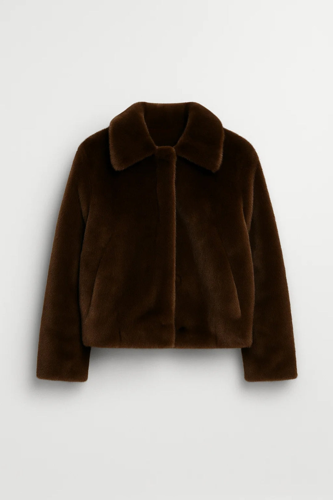 Kunstfelljacke Braun | Weich und Elegant | Ideal für Herbst und Winter