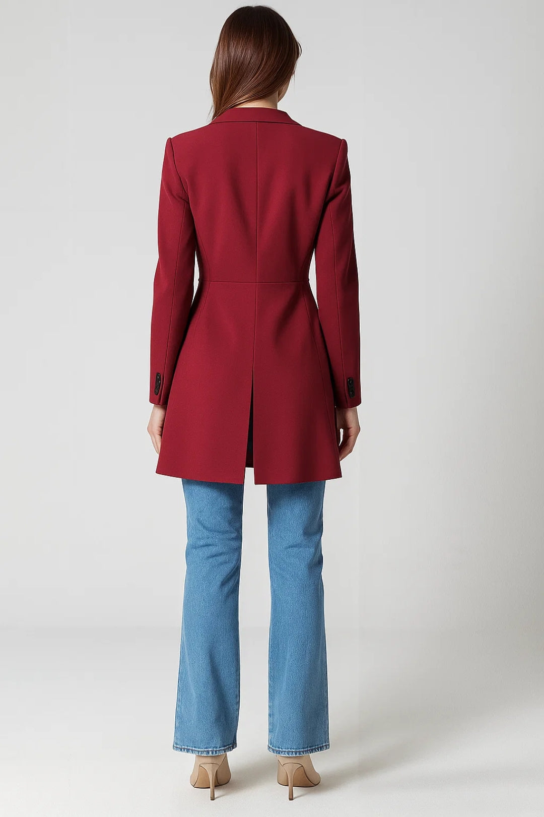 Mantel Rot | Taillierter Schnitt | Elegant und Zeitlos