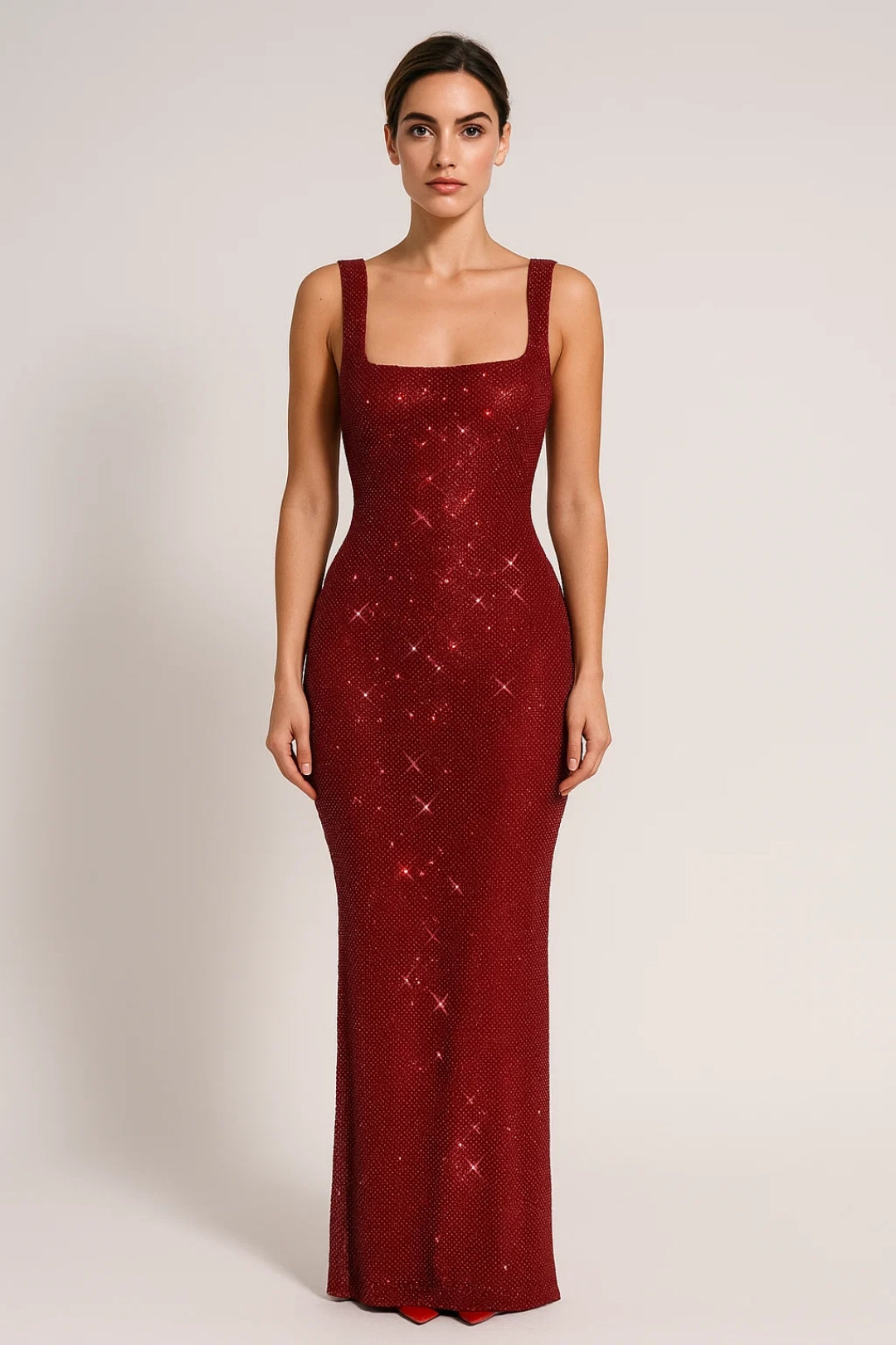 Abendkleid | Figurbetont mit Glanzoptik | Glamouröse Eleganz