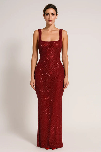 Abendkleid | Figurbetont mit Glanzoptik | Glamouröse Eleganz