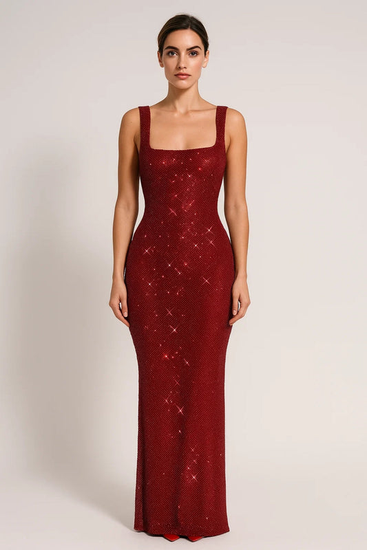 Abendkleid | Figurbetont mit Glanzoptik | Glamouröse Eleganz