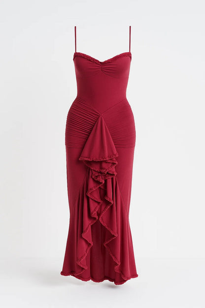 Abendkleid | Figurbetont mit Volantdetail | Ausdrucksvolle Eleganz