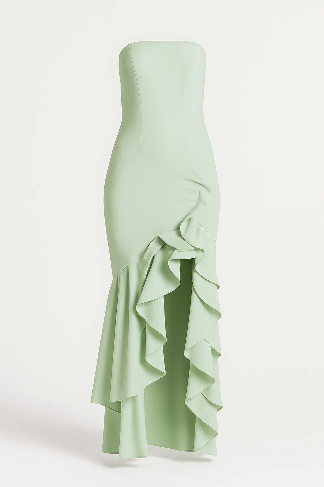 Abendkleid | Schulterfrei mit Volants | Eleganter Auftritt