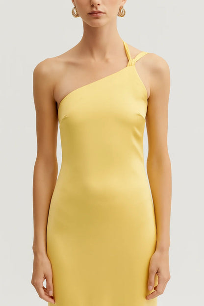 Abendkleid mit One-Shoulder-Träger | Fließend & Elegant | Ideal für Events