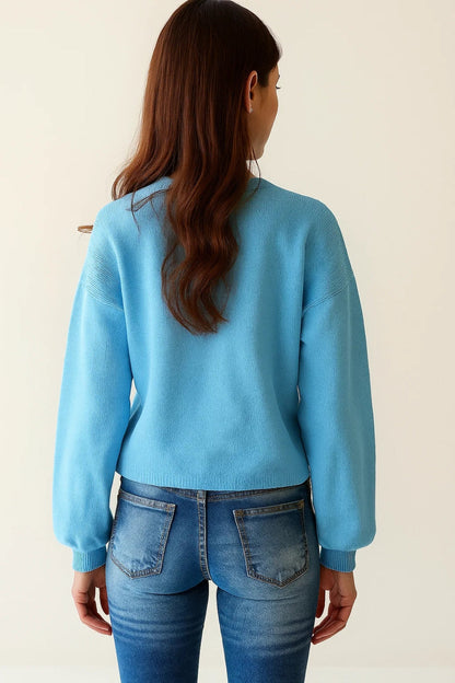 Strickjacke mit Geistermuster | Weich & Verspielt | Ideal für kühle Tage