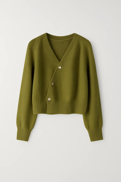 Cardigan | Überkreuzter Schnitt | Schlichte Eleganz