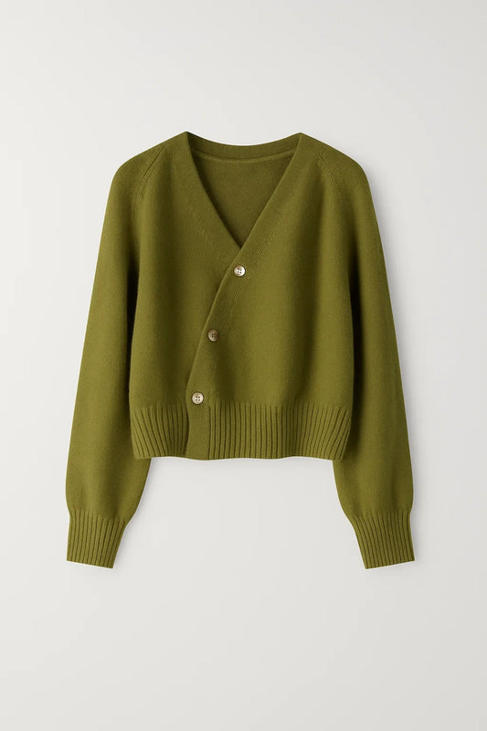 Cardigan | Überkreuzter Schnitt | Schlichte Eleganz