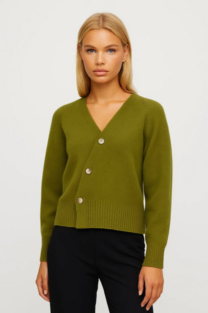 Cardigan | Überkreuzter Schnitt | Schlichte Eleganz