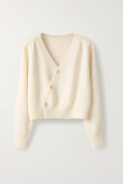 Cardigan | Überkreuzter Schnitt | Schlichte Eleganz