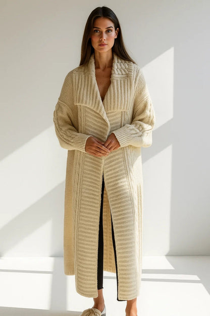 Strickmantel Lang | Weich und Warm | Ideal für kühle Tage