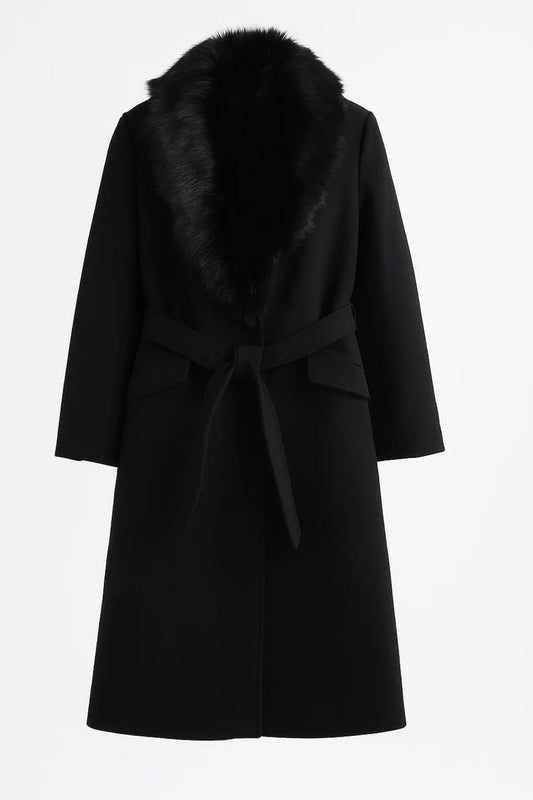 Eleganter Mantel | Klassischer Schnitt mit breitem Kragen | Zeitlose Silhouette