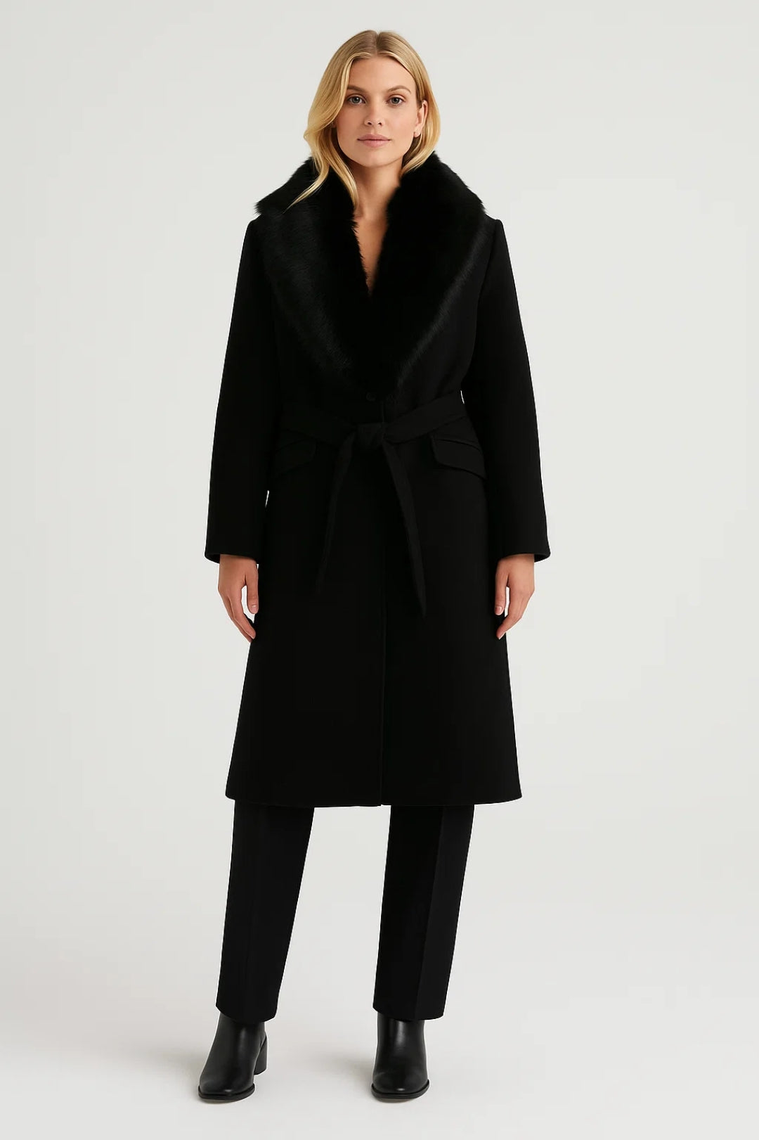 Eleganter Mantel | Klassischer Schnitt mit breitem Kragen | Zeitlose Silhouette