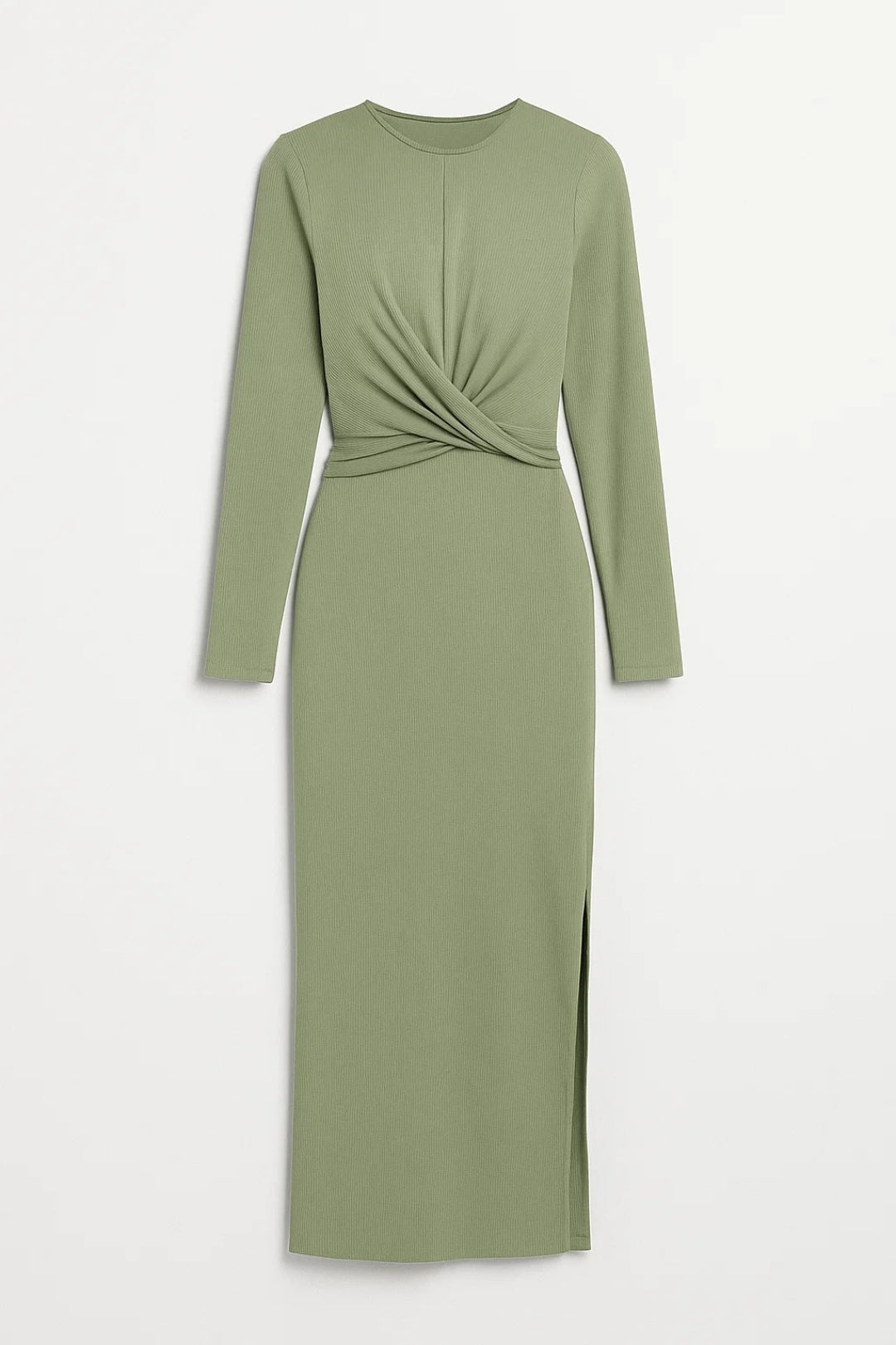 Etui Kleid | Langarm mit Drapierung | Klassische Eleganz