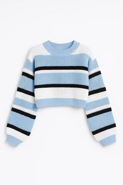 Gestreifter Pullover | Kurzer Schnitt | Moderner Alltagsstil