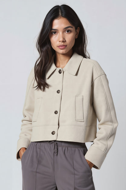 Kurzjacke aus Velours | Weich und Stylisch | Ideal für Übergangszeiten