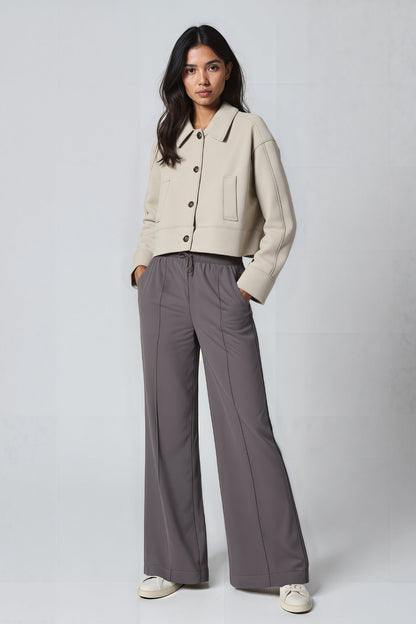 Kurzjacke aus Velours | Weich und Stylisch | Ideal für Übergangszeiten