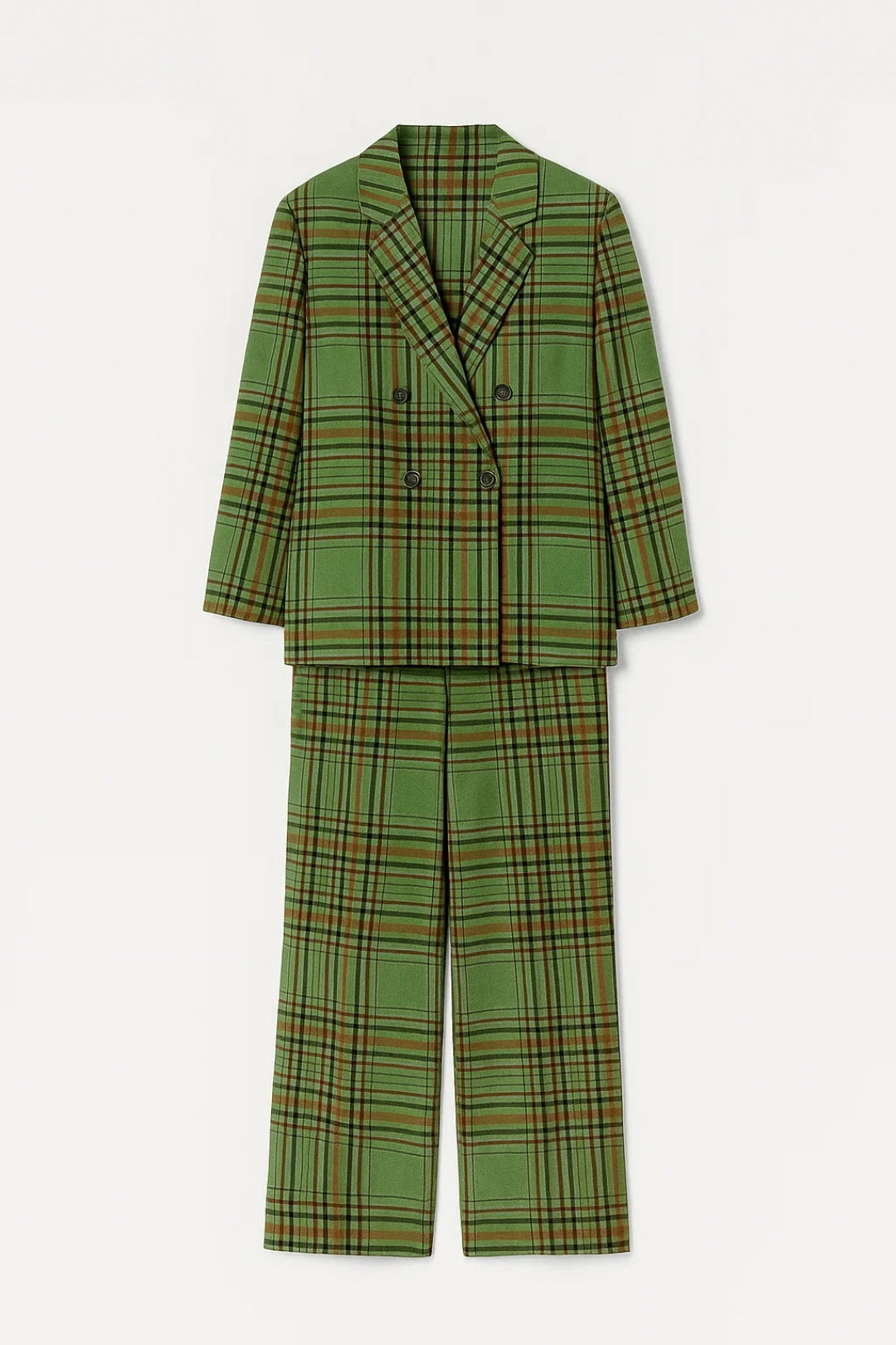 Kariertes Set | Weiter Schnitt mit Blazer | Ausdrucksstarke Eleganz