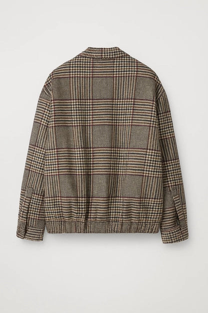 Karo-Jacke | Gerader Schnitt mit Kragen | Klassische Eleganz