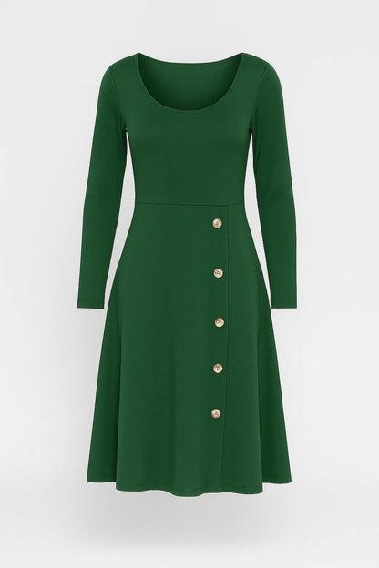 Kleid | Langarm mit Knopfleiste | Klassische Schlichtheit