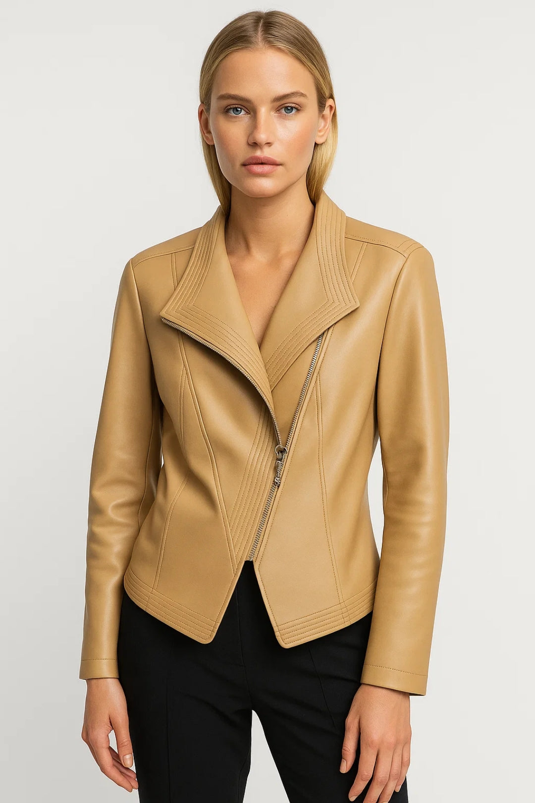 Kurze Jacke | Figurbetonter Schnitt mit Reissverschluss | Zeitlose Eleganz