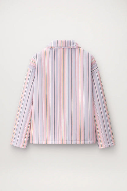 Kurze Jacke | Gestreiftes Design mit Reissverschluss | Leichte Frühlingsoptik