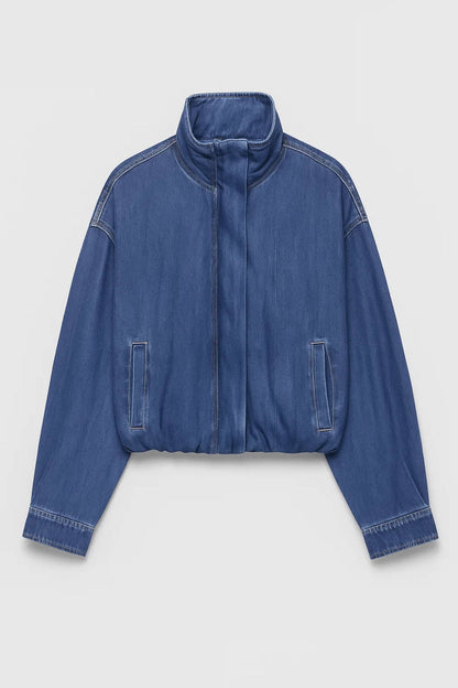 Kurze Jacke | Hoher Kragen und klare Form | Moderne Schlichtheit