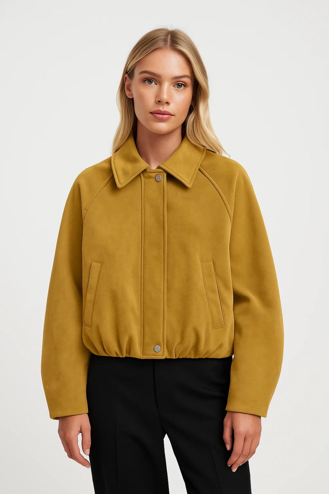 Kurze Jacke | Klassischer Kragen und klare Form | Zeitlose Schlichtheit