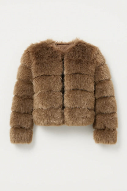 Kurze Jacke | Mit Kunstpelz | Elegante Wärme