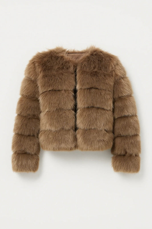 Kurze Jacke | Mit Kunstpelz | Elegante Wärme