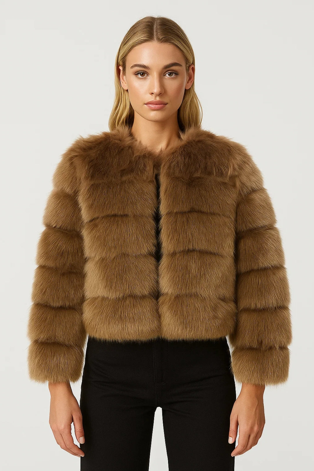 Kurze Jacke | Mit Kunstpelz | Elegante Wärme