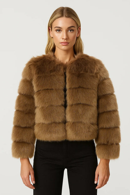 Kurze Jacke | Mit Kunstpelz | Elegante Wärme