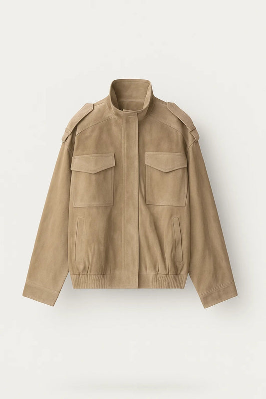 Kurze Jacke | Mit Taschen und Stehkragen | Schlichte Eleganz