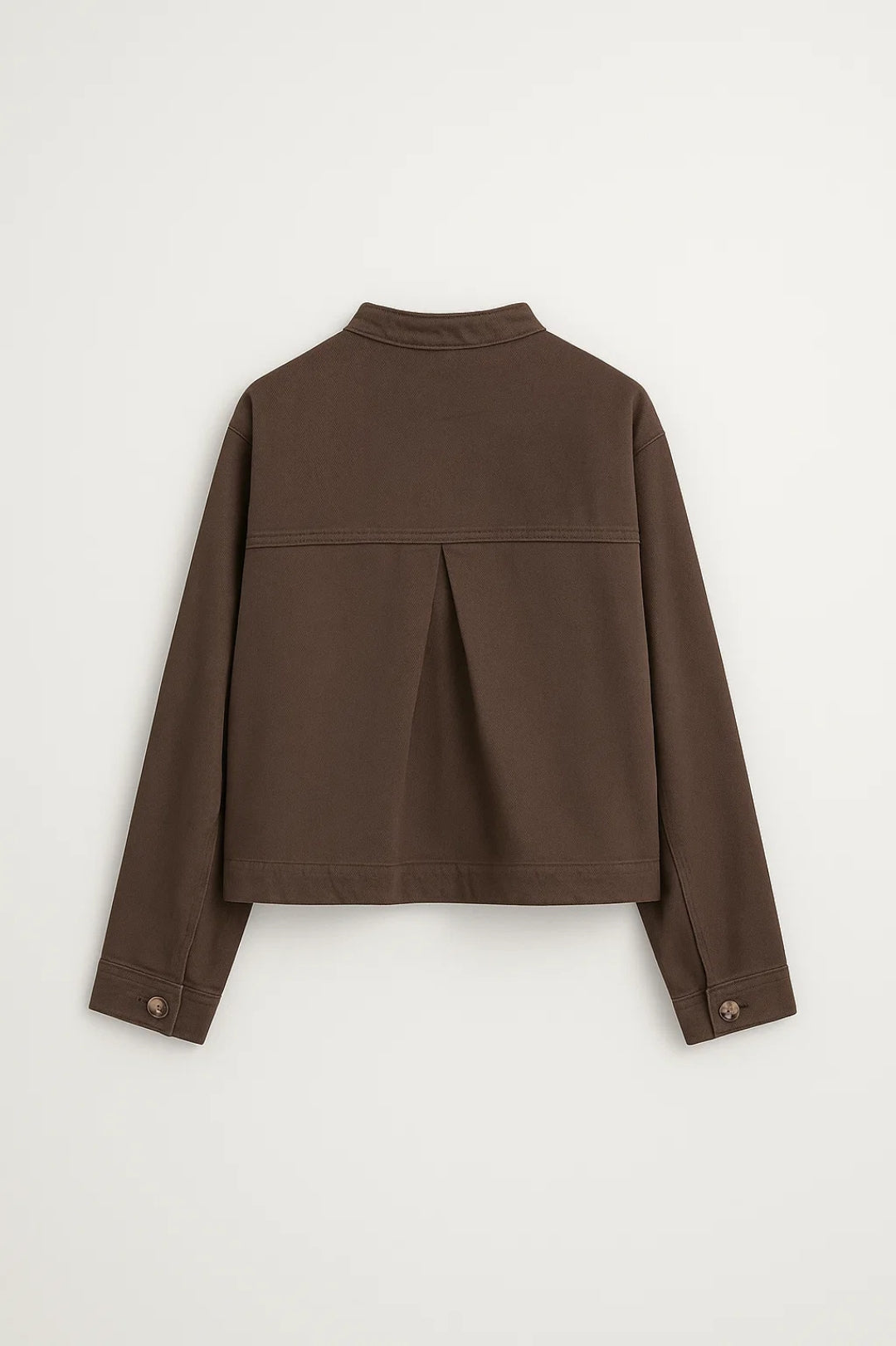 Kurze Jacke | Stehkragen und Knopfleiste | Schlichte Eleganz