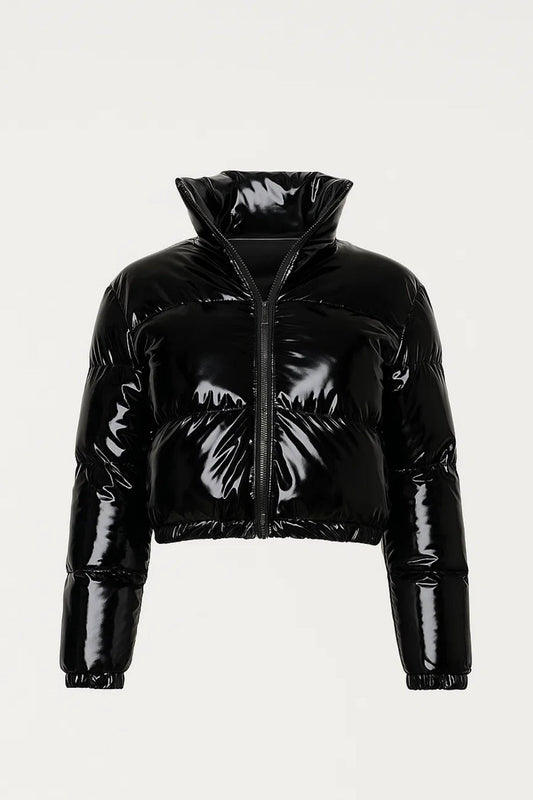 Kurze Jacke | Stehkragen und gesteppte Form | Moderne Wärme