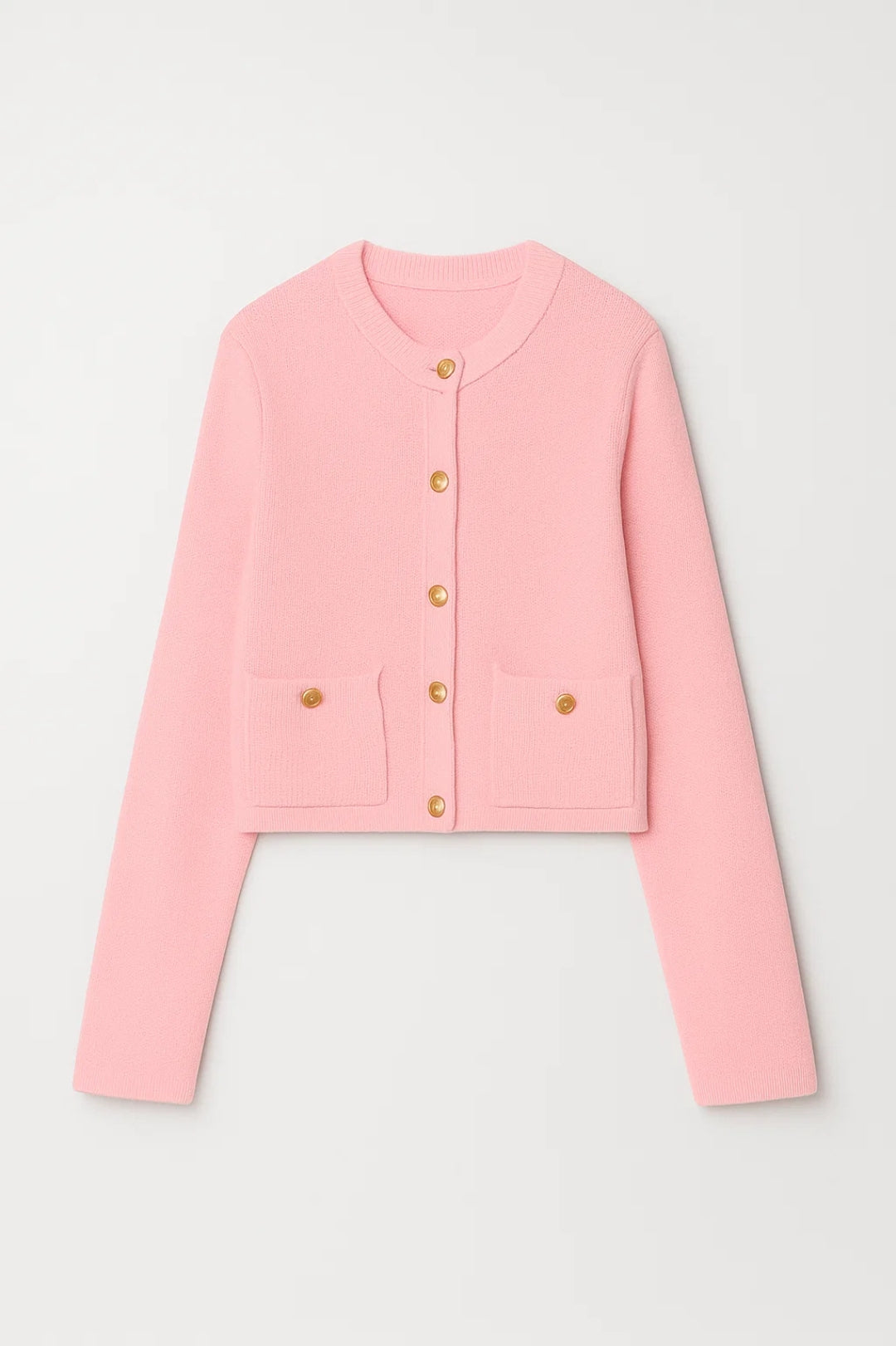 Kurze Strickjacke | Mit Knöpfen und Taschen | Zeitlose Eleganz