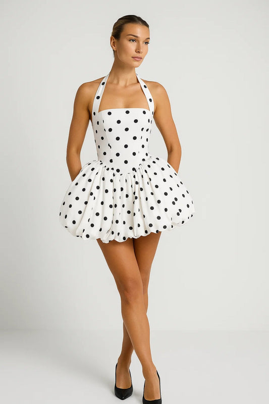 Kurzes Kleid | Neckholder | Ballonrock