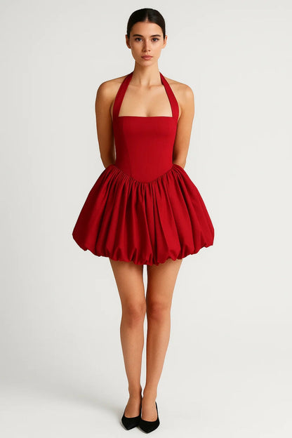 Kurzes Kleid | Neckholder | Ballonrock