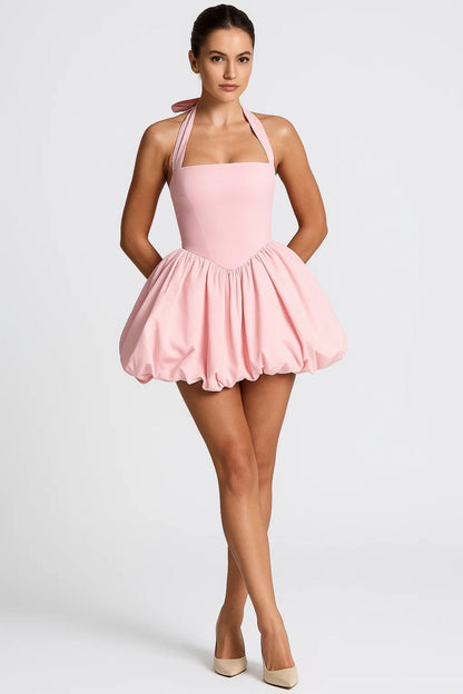 Kurzes Kleid | Neckholder | Ballonrock