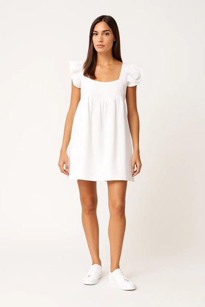 Kurzes Kleid | Puffärmel | Femininer Schnitt