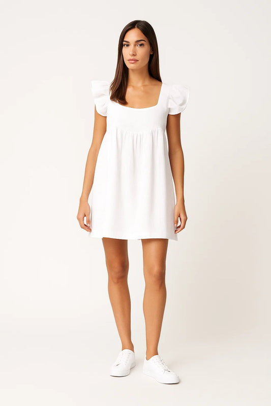 Kurzes Kleid | Puffärmel | Femininer Schnitt