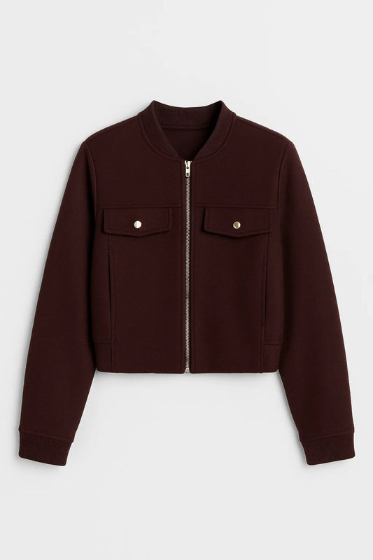 Kurzjacke | Gerader Schnitt mit Reissverschluss | Schlichte Eleganz