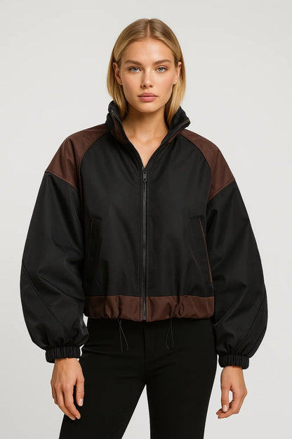 Kurzjacke | Sportlicher Schnitt mit Kontrastdetails | Moderne Schlichtheit