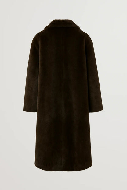 Langer Mantel | Weiter Schnitt mit Reverskragen | Klassische Wärme