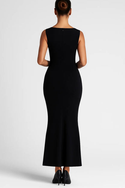 Langes Abendkleid | Figurbetont | Breite Träger